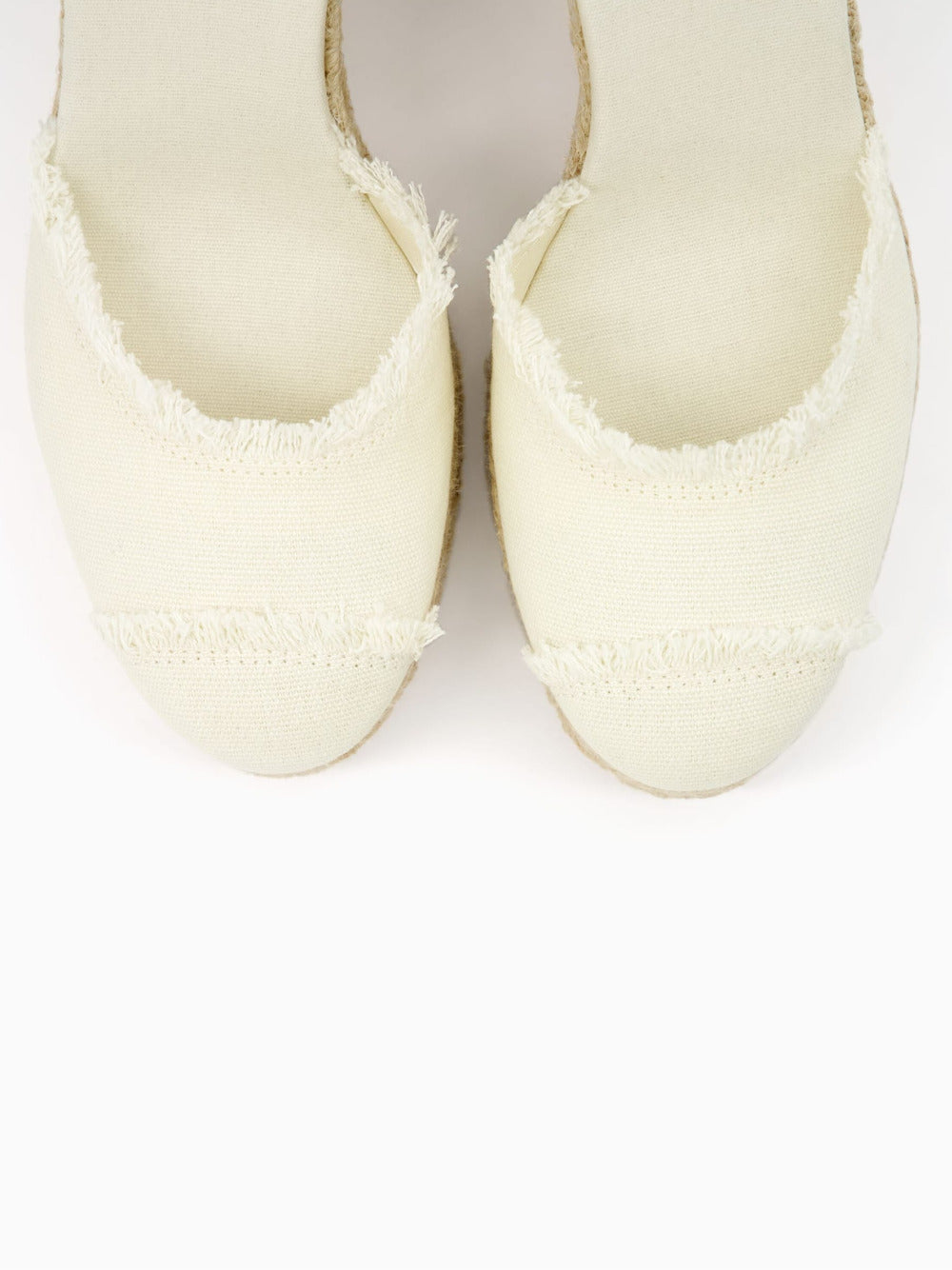 Zeppe in juta stringate con borchie