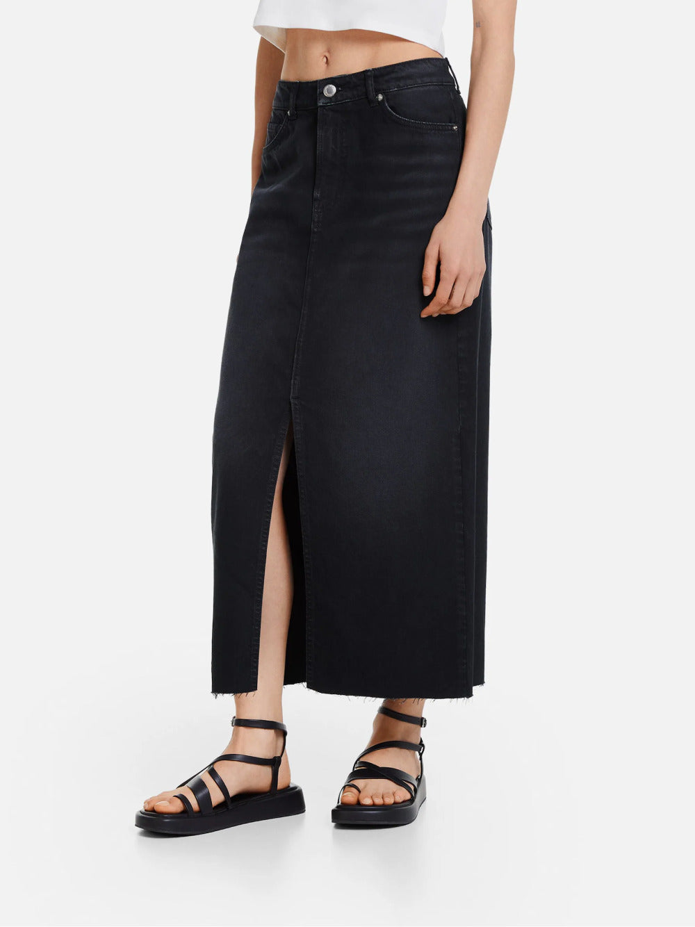 Gonna lunga in denim