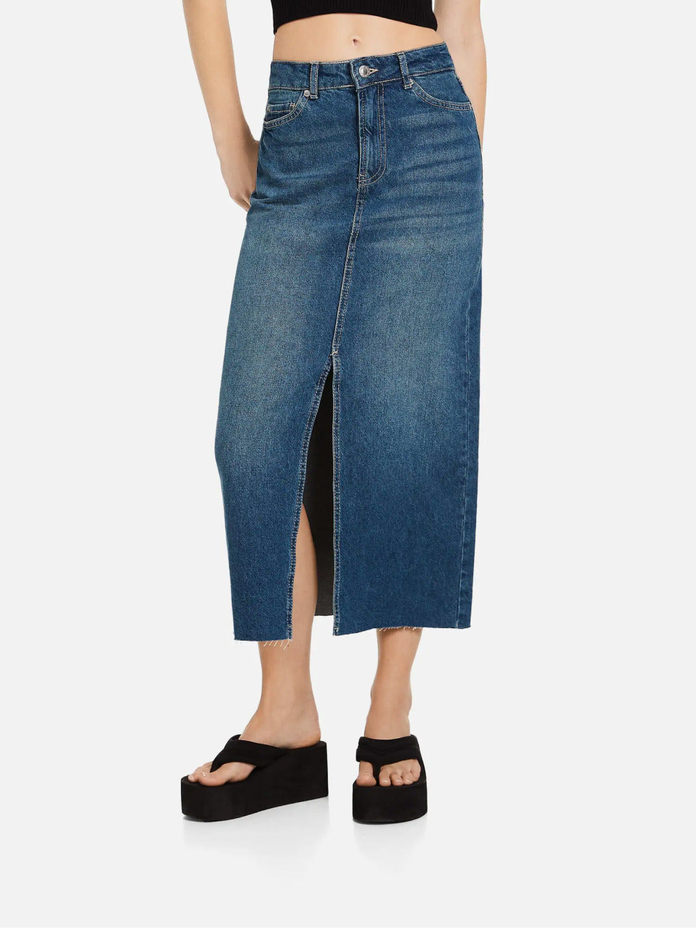 Gonna lunga in denim