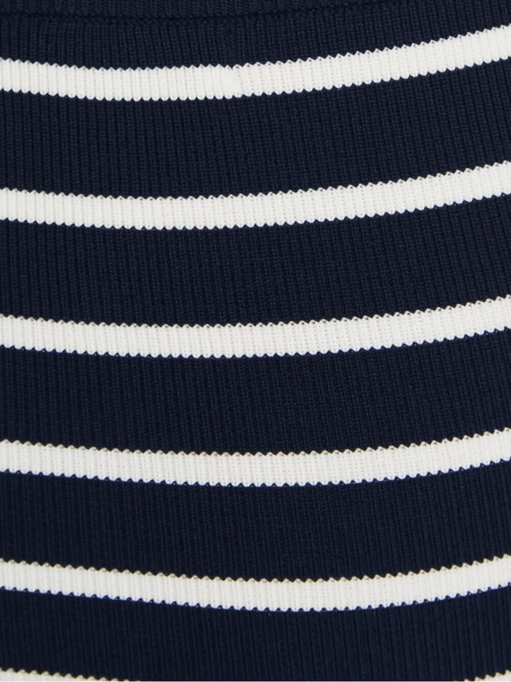 Top cropped cai-cai em malha listrada