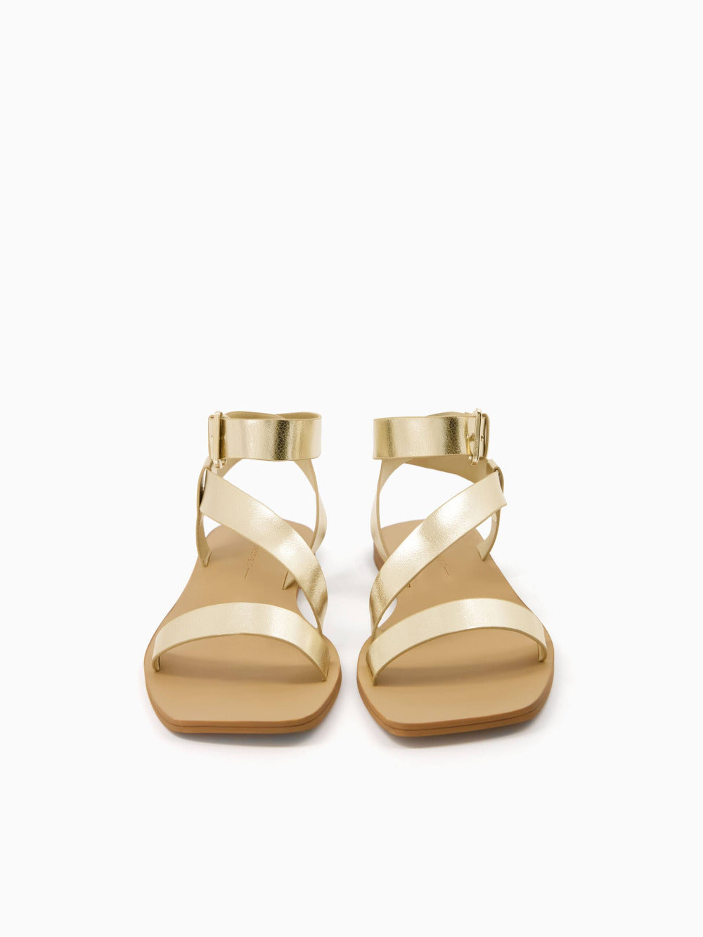 Flate sandaler med ankelstropp