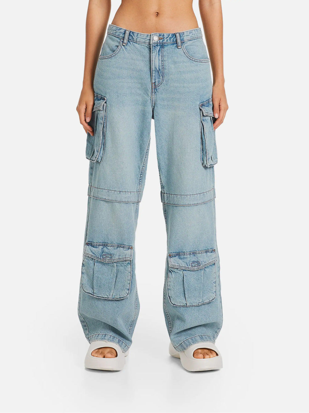 Multi-pocket cargo jeans