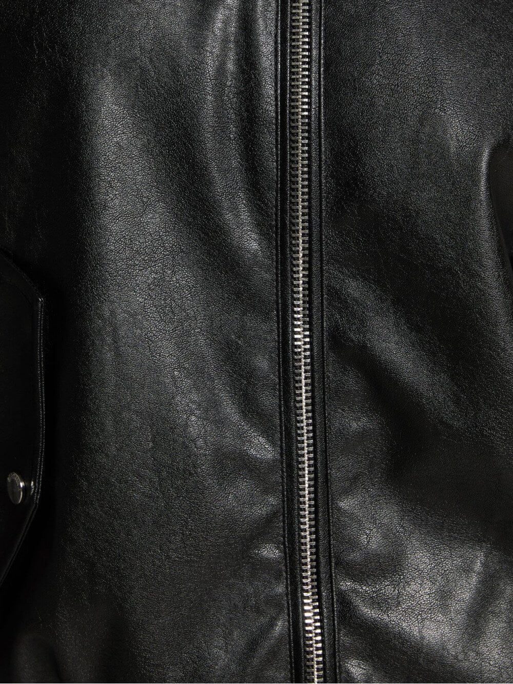 jakke med pappapassform i imitert skinn