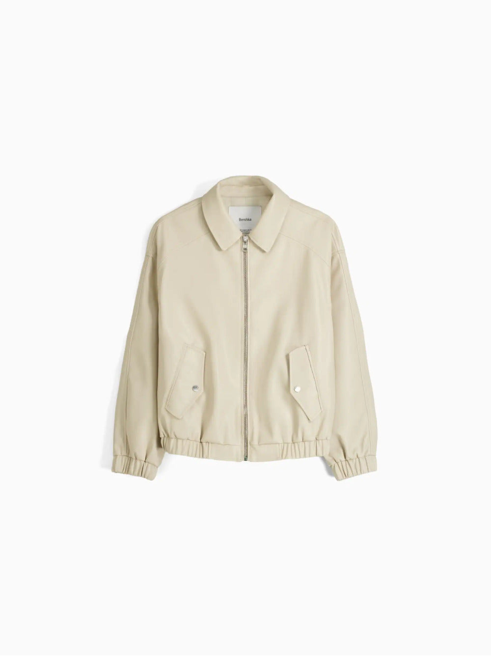 jakke med pappapassform i imitert skinn