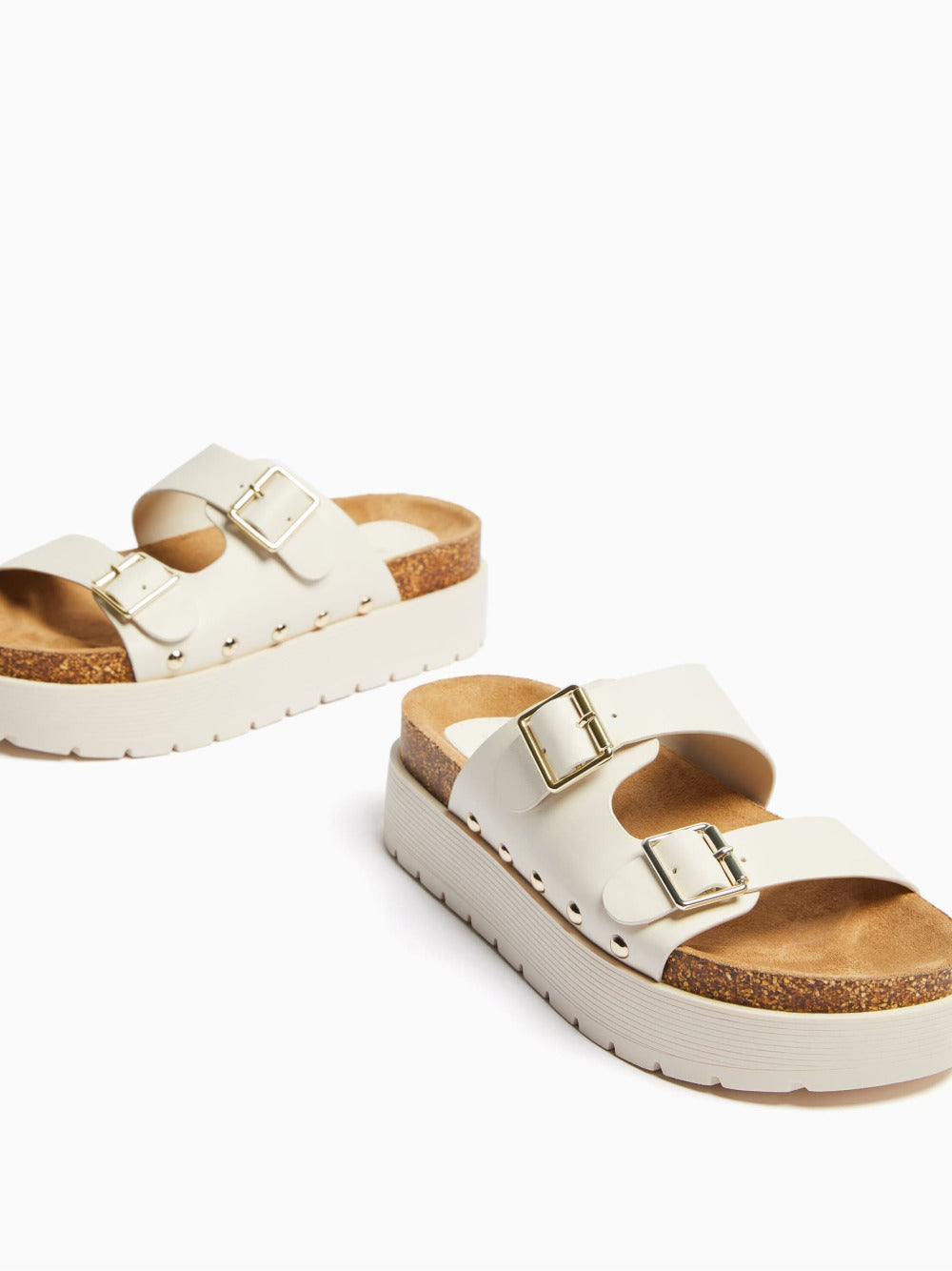 Buckled platform sandals