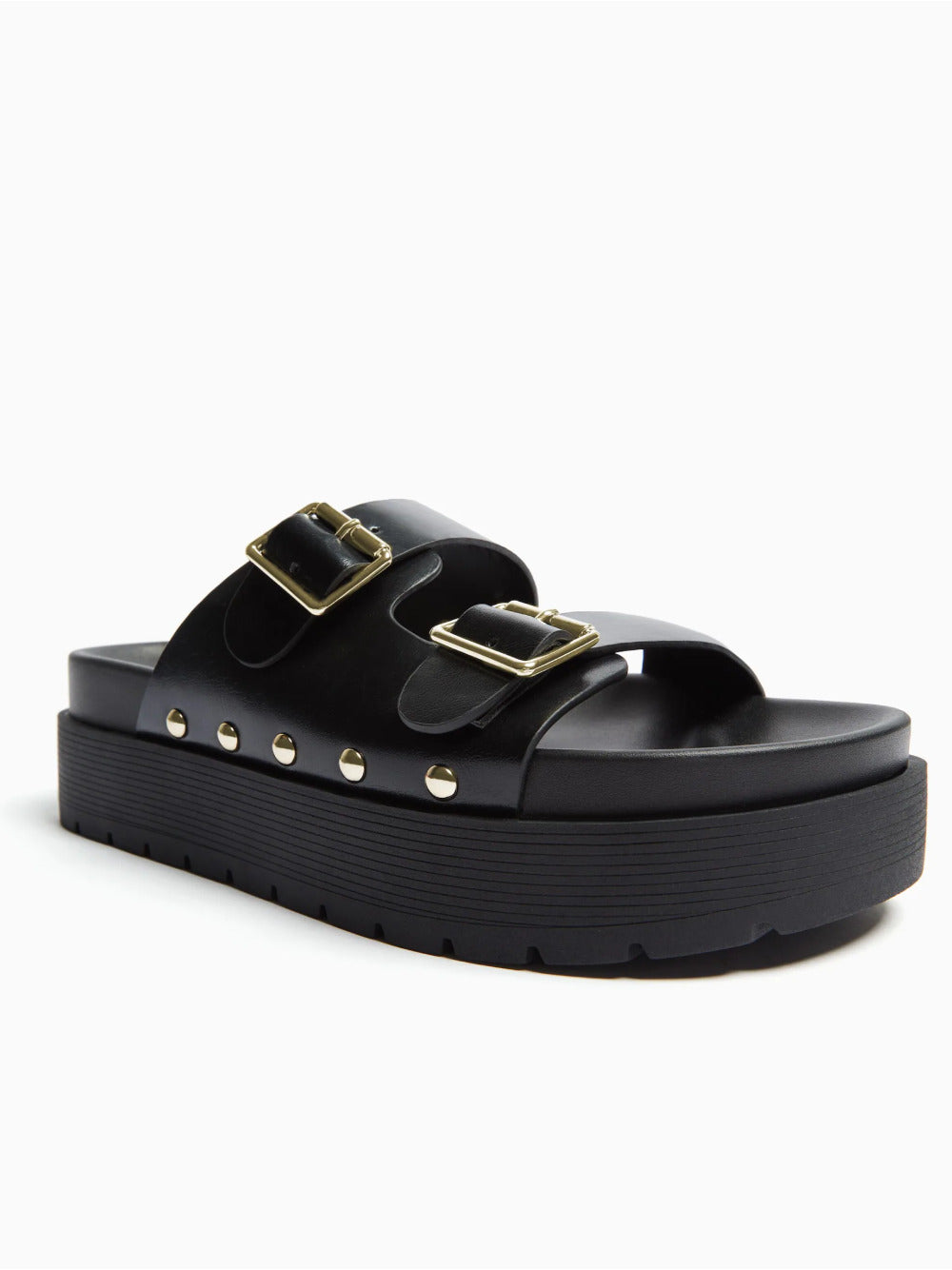 Buckled platform sandals