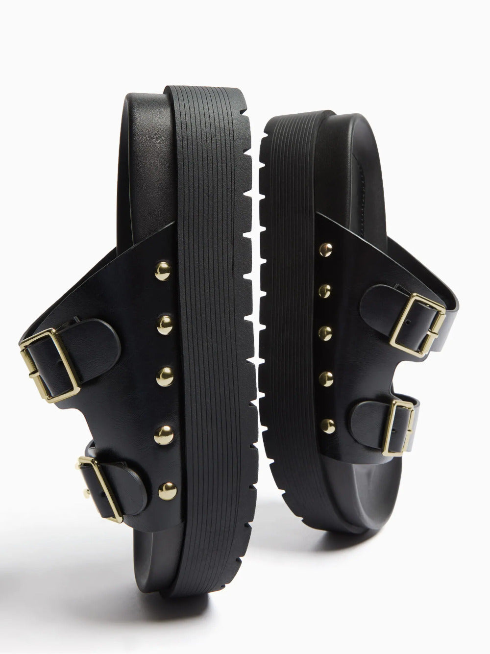 Buckled platform sandals