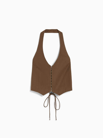 Gilet in misto lino