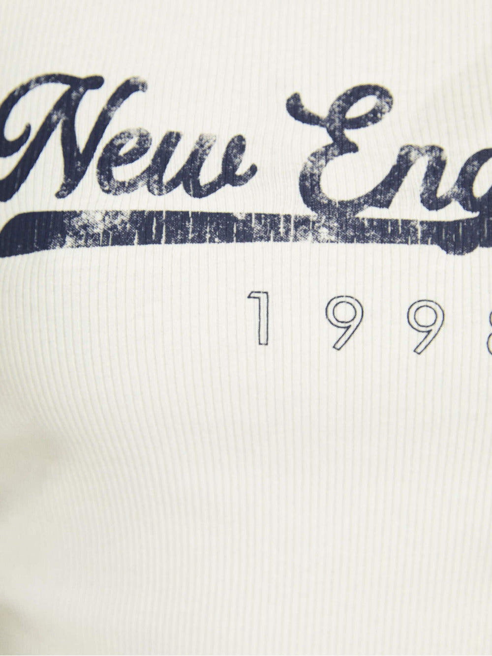 Ribbed printed strappy T-shirt