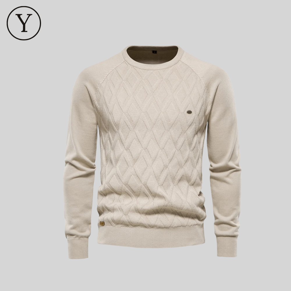 Herren Strickpullover mit 3D-Argyle-Muster