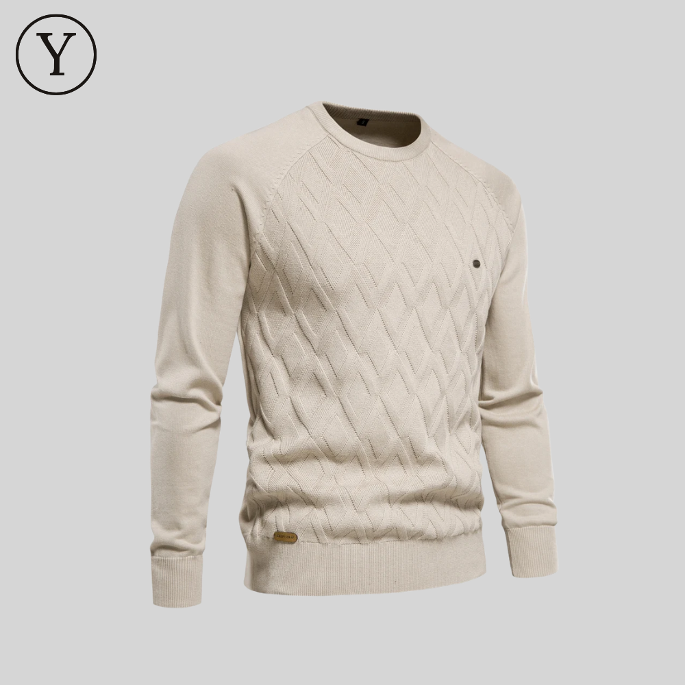 Herren Strickpullover mit 3D-Argyle-Muster